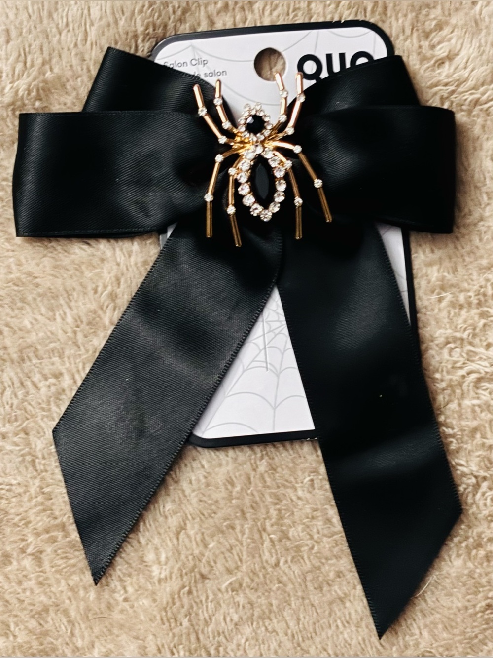 Quo Halloween Spider Bow Hair Clip